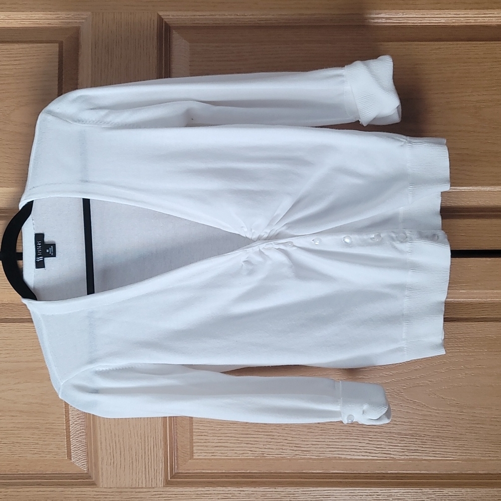 White Dress Cardigan Sweater